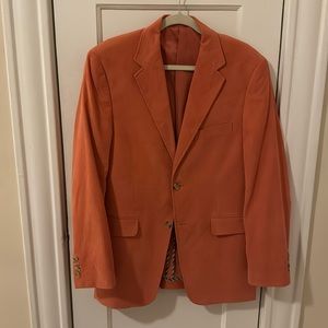 Orange corduroy blazer